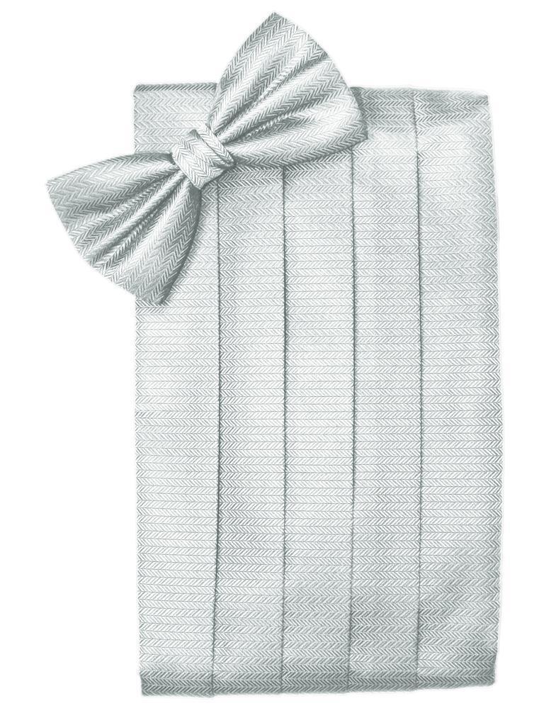 Cardi Platinum Herringbone Kids Cummerbund