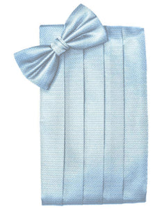 Cardi Powder Blue Herringbone Kids Cummerbund