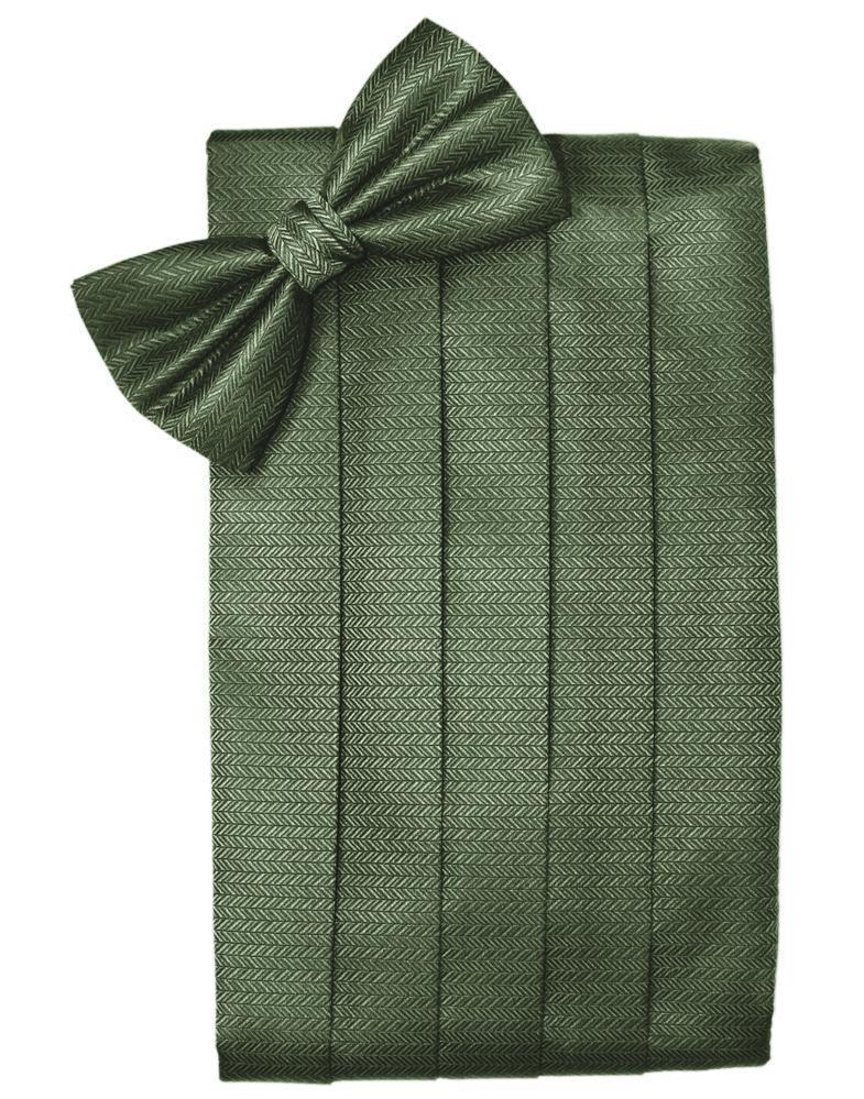 Cardi Sage Herringbone Kids Cummerbund
