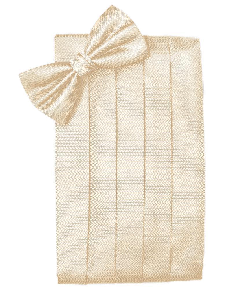 Cardi Sand Herringbone Kids Cummerbund
