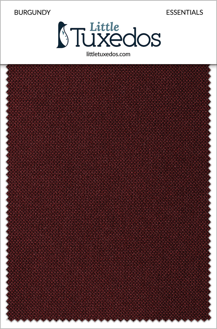 Little Tuxedos Burgundy Essentials Fabric Swatch