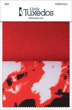 Load image into Gallery viewer, Little Tuxedos Red Essentials Fabric Swatch