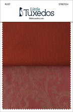 Load image into Gallery viewer, BLACKTIE Rust Stretch Fabric Swatch