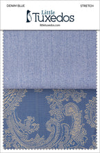 Load image into Gallery viewer, BLACKTIE Denim Blue Stretch Fabric Swatch