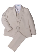 Load image into Gallery viewer, Little Tuxedos &quot;Mason&quot; Kids Tan Suit (5-Piece Set)