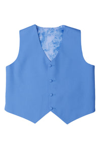 Little Tuxedos "Mason" Kids Cornflower Blue Suit (5-Piece Set)