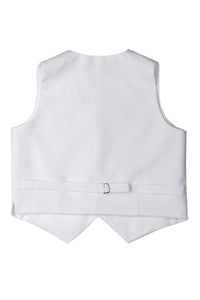 Little Tuxedos "Mason" Kids White Suit (5-Piece Set)