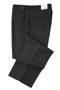 Classic Collection "Christopher" Kids Black Super 150's Luxury Viscose Blend Tuxedo Pants