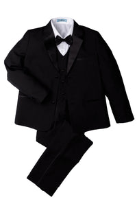 Little Tuxedos "Prodigy" Kids Black Tuxedo (5-Piece Set)