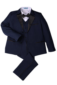 Little Tuxedos "Prodigy" Kids Navy Tuxedo (5-Piece Set)