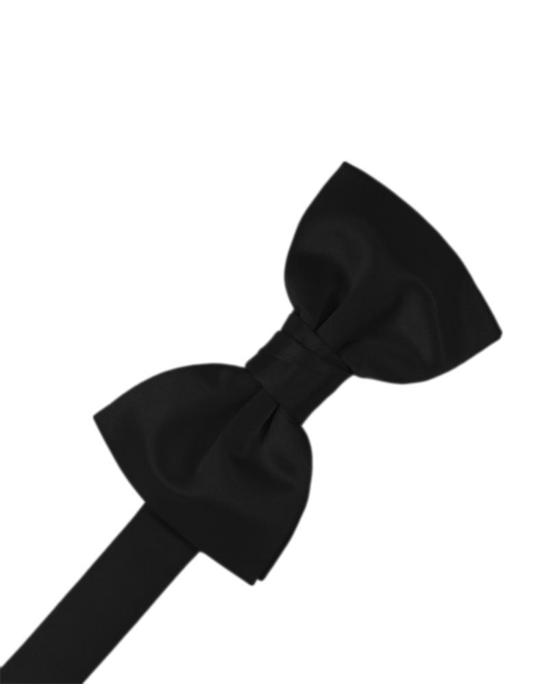 Cardi Black Luxury Satin Kids Bow Tie