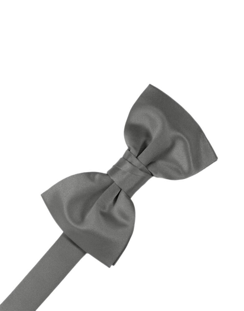 Cardi Charcoal Luxury Satin Kids Bow Tie