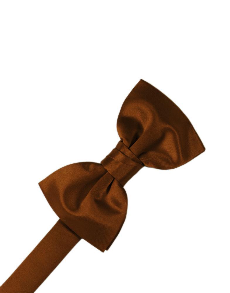 Cardi Cognac Luxury Satin Kids Bow Tie