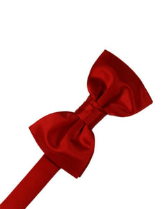 Cardi Scarlet Luxury Satin Kids Bow Tie