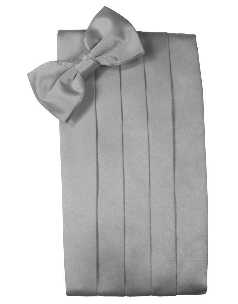 Cardi Silver Luxury Kids Satin Cummerbund