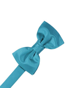 Cardi Turquoise Luxury Satin Kids Bow Tie