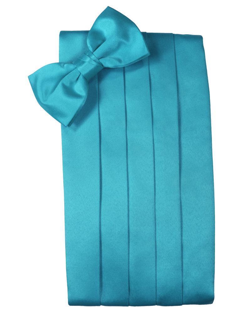Cardi Turquoise Luxury Kids Satin Cummerbund