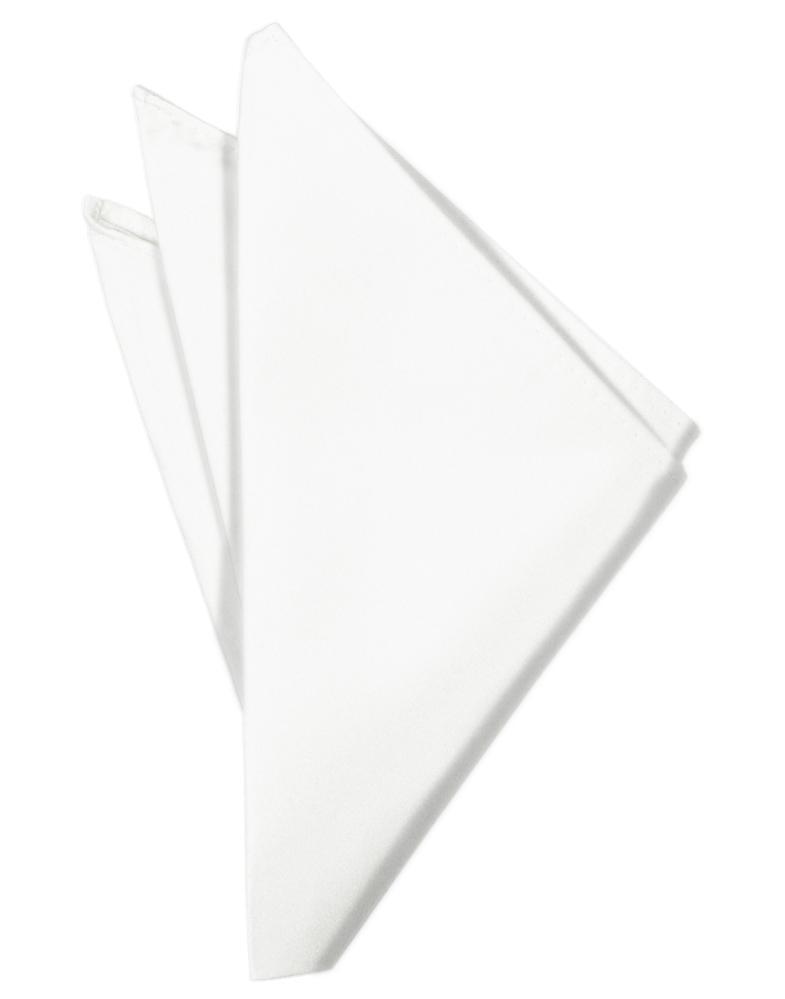 Cardi White Luxury Satin Pocket Square
