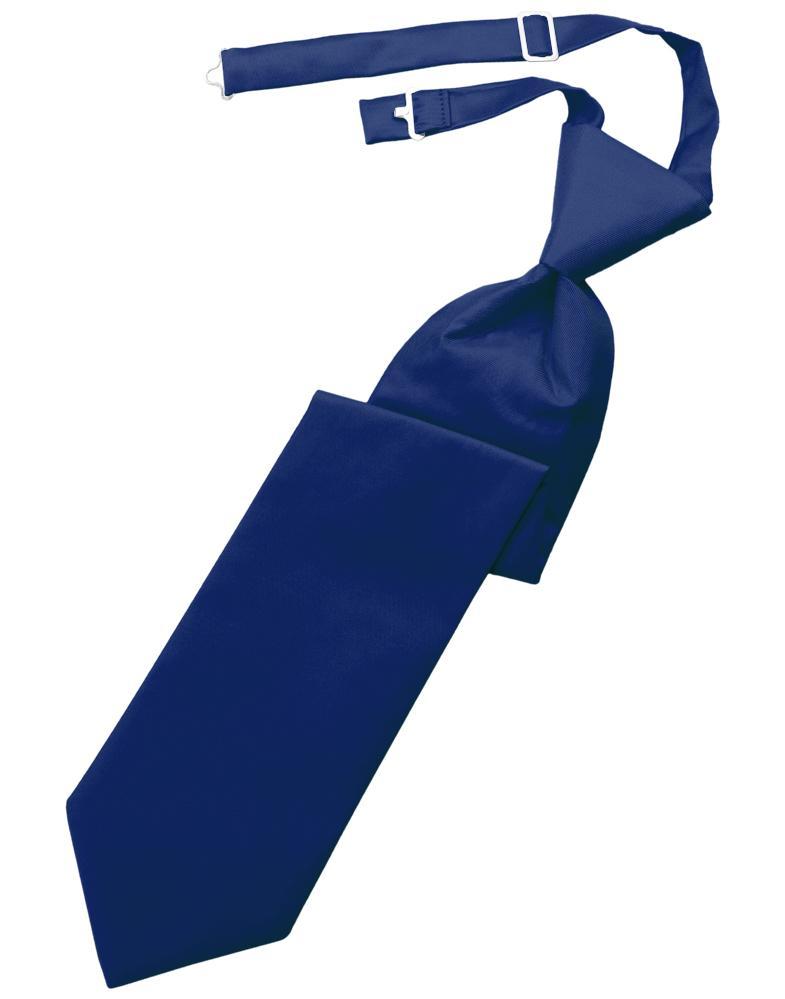 Cardi Royal Blue Solid Twill Kids Necktie