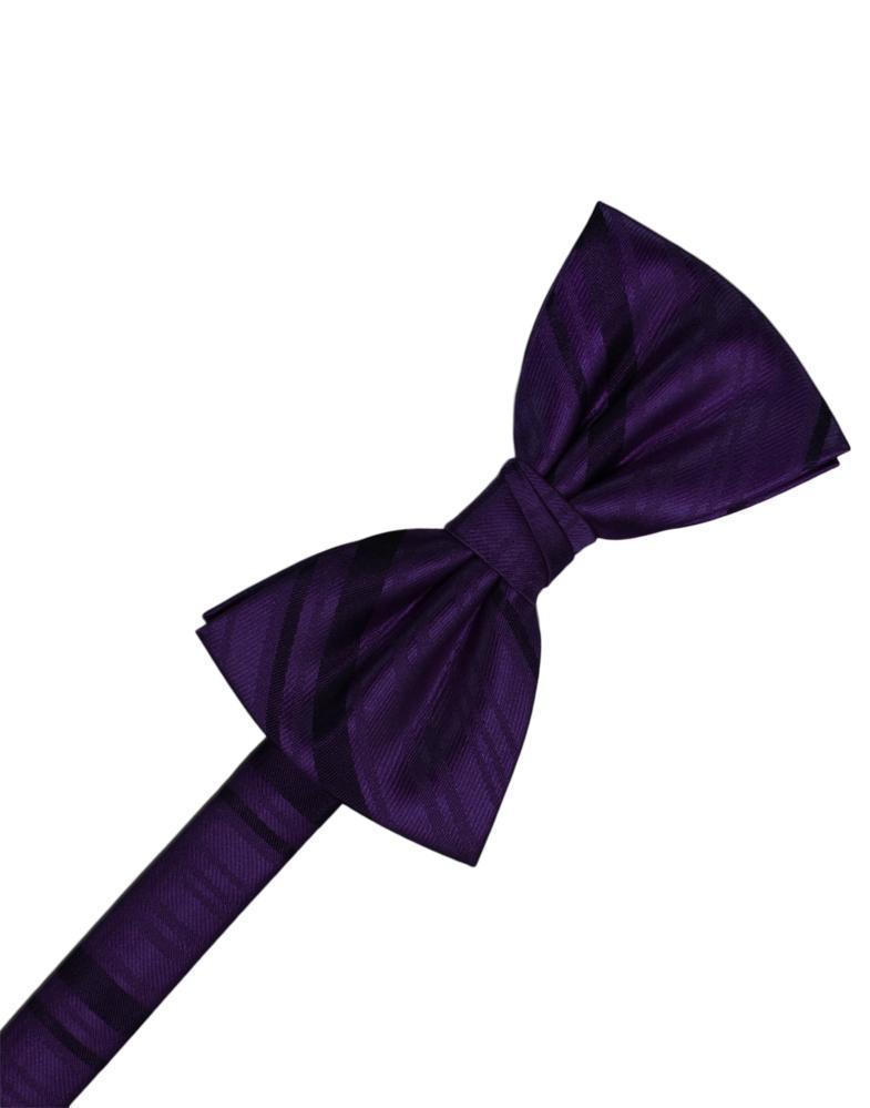 Cardi Amethyst Striped Satin Kids Bow Tie