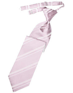Cardi Blush Striped Satin Kids Necktie