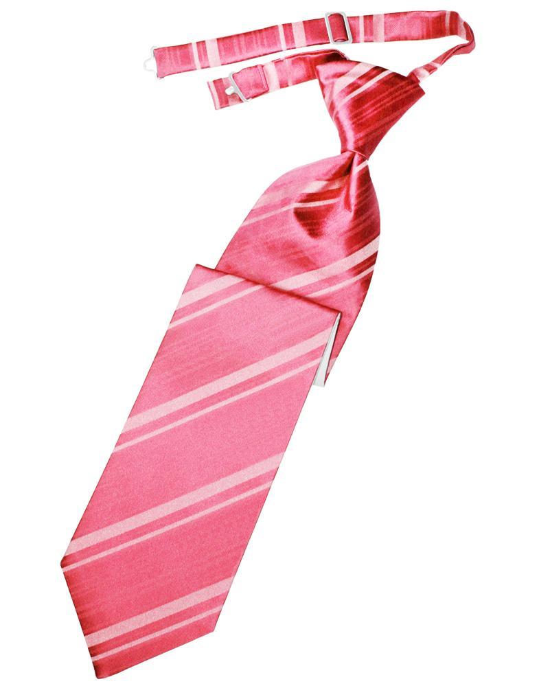 Cardi Bubblegum Striped Satin Kids Necktie