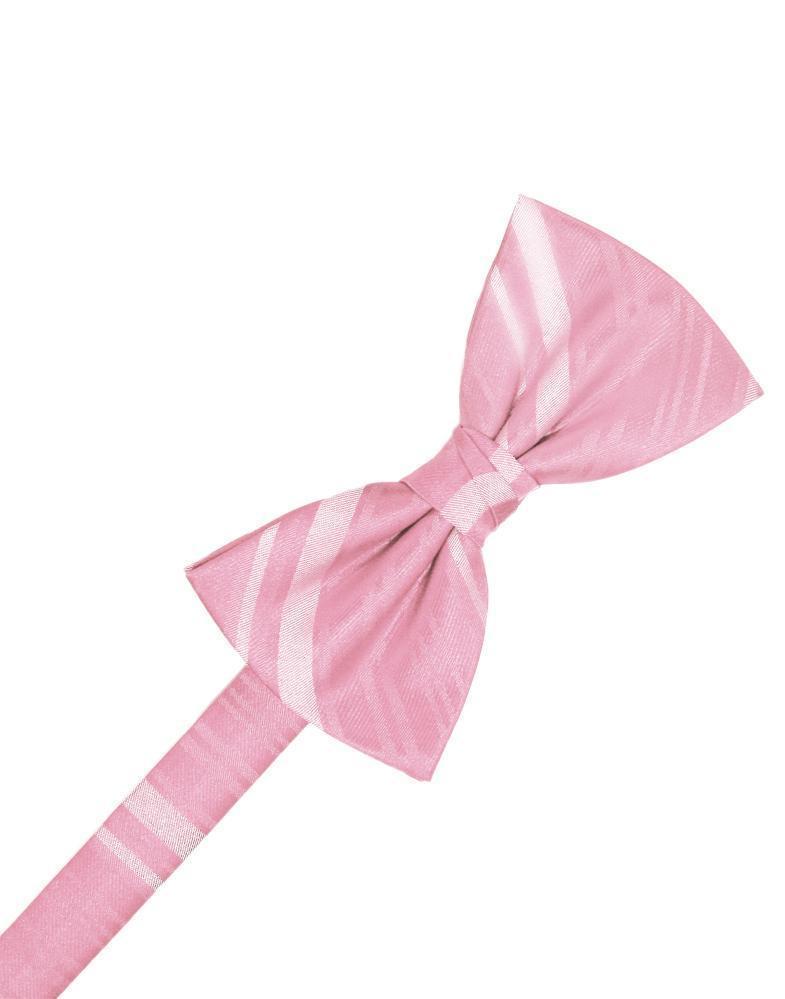 Cardi Coral Striped Satin Kids Bow Tie