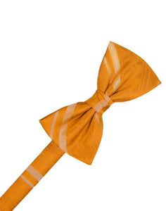 Cardi Mandarin Striped Satin Kids Bow Tie
