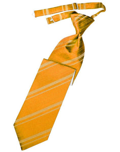 Cardi Mandarin Striped Satin Kids Necktie