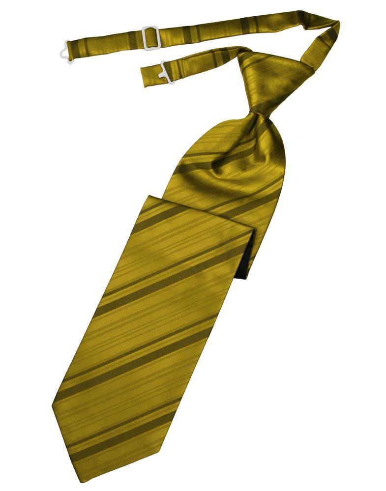 Cardi Gold Striped Satin Kids Necktie