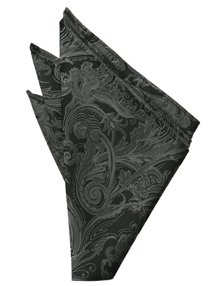 Cardi Charcoal Tapestry Pocket Square