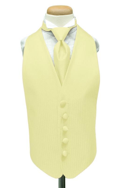 White tux sales with yellow vest
