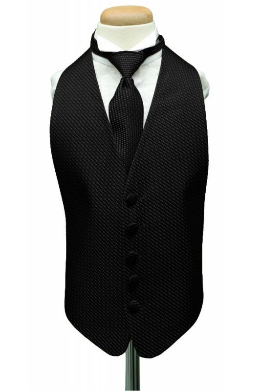 Cardi Black Venetian Kids Tuxedo Vest