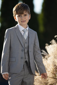 BLACKTIE "Liam" Kids Vintage Grey Suit (5-Piece Set)