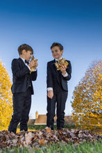 Load image into Gallery viewer, BLACKTIE &quot;Kingston&quot; Kids Onyx Black Tuxedo (5-Piece Set)