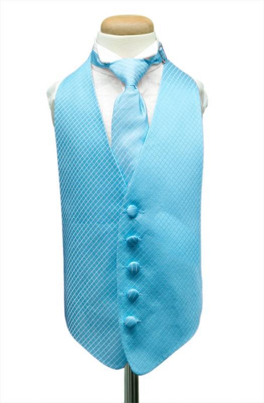 Cardi Blue Ice Palermo Kids Tuxedo Vest