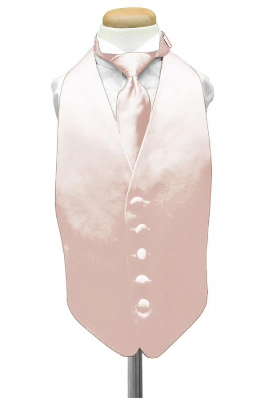 Cardi Blush Luxury Satin Kids Tuxedo Vest