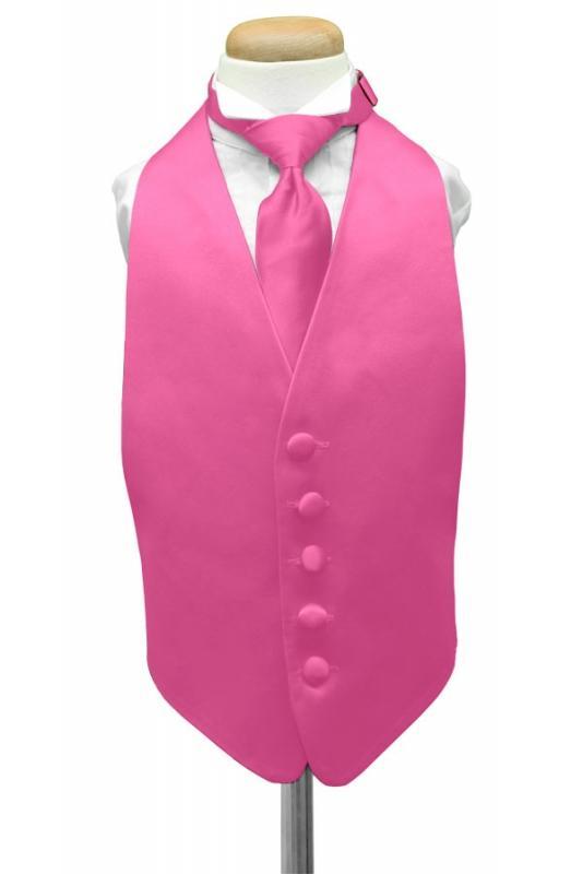 Cardi Bubblegum Luxury Satin Kids Tuxedo Vest