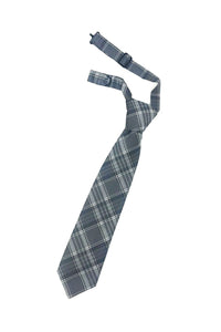 Cardi Grey Madison Plaid Kids Necktie