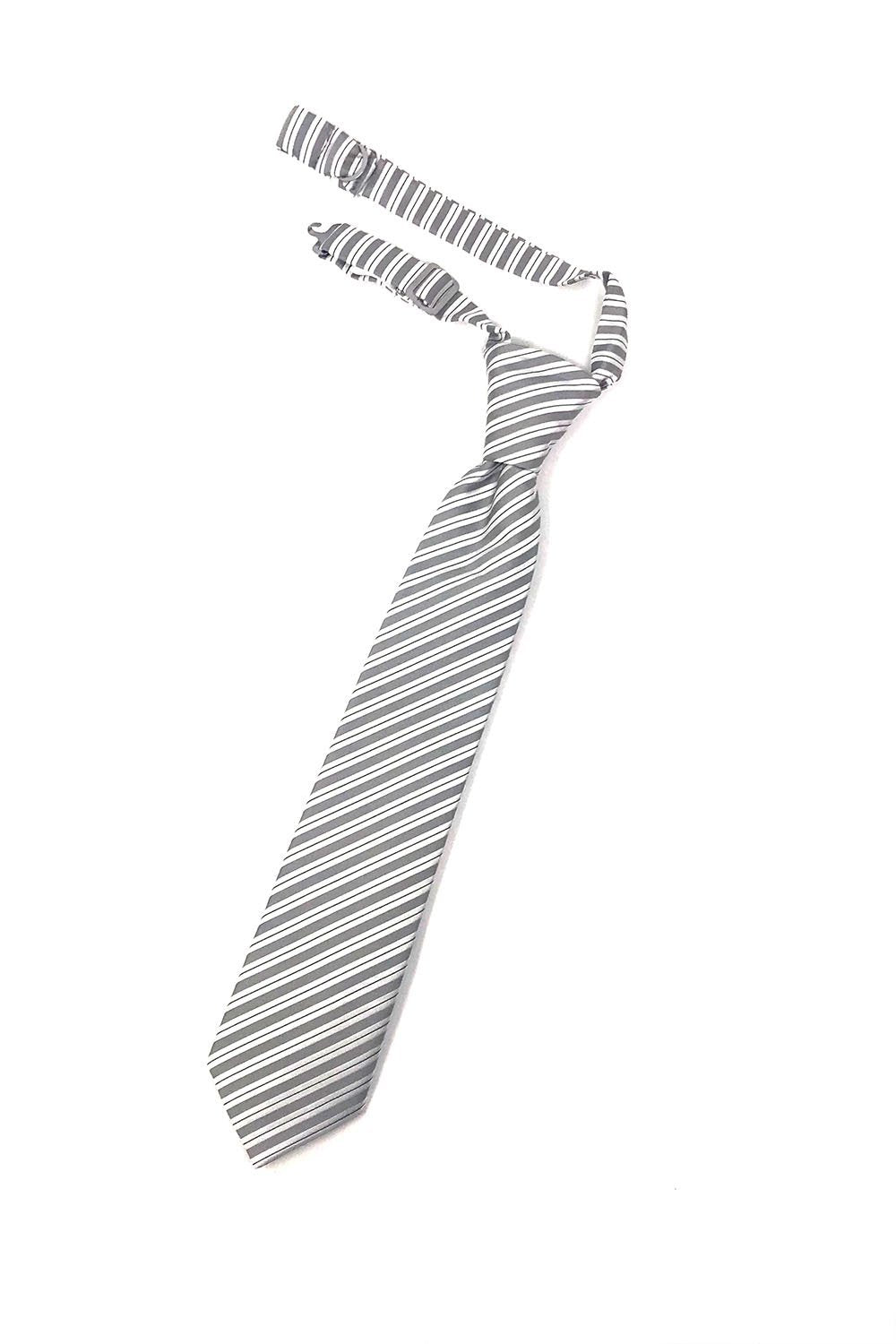 Cardi Grey Newton Stripe Kids Necktie