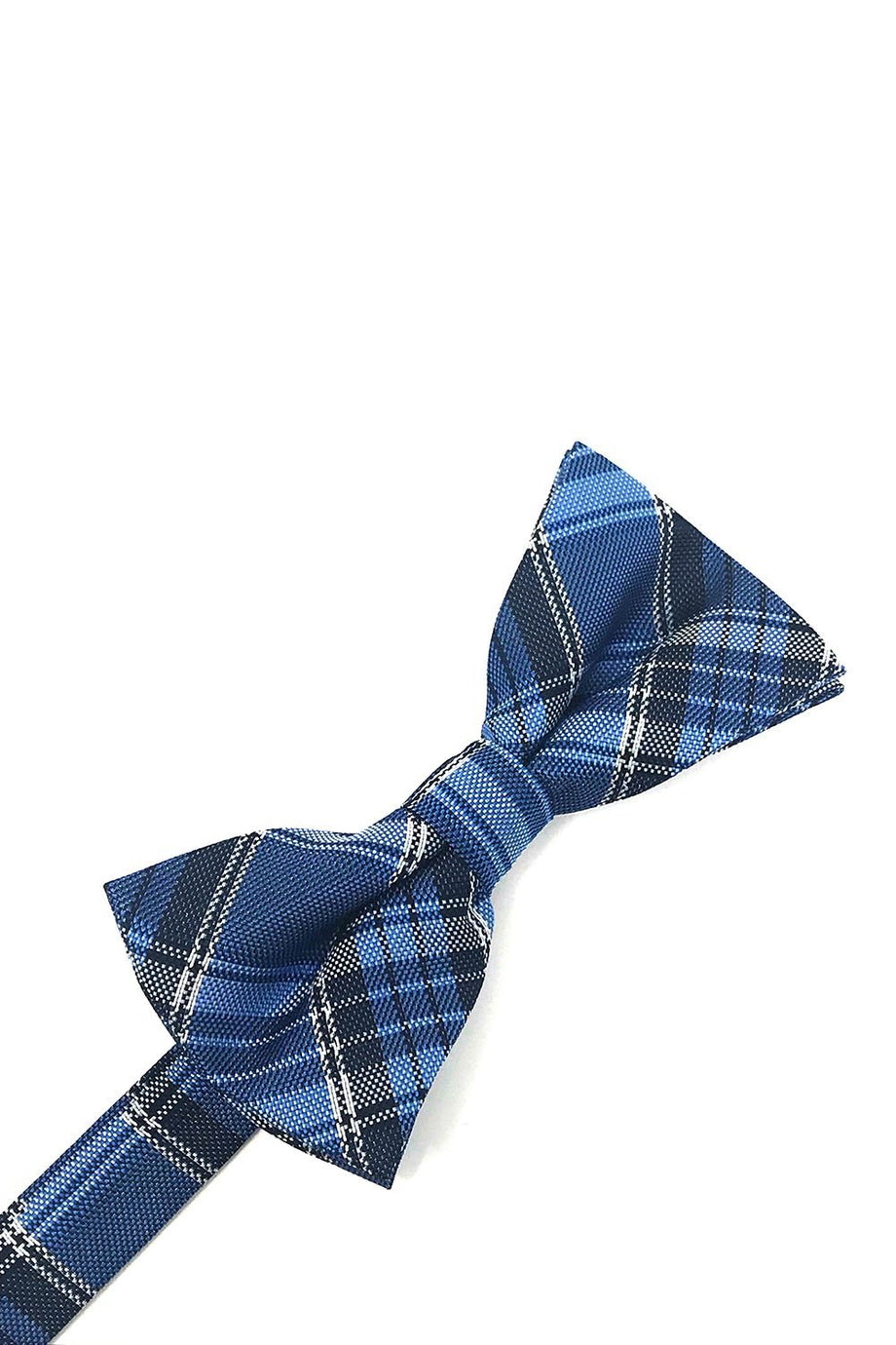 Cardi Blue Madison Plaid Kids Bow Tie