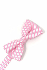 Cardi Pink Newton Stripe Kids Bow Tie