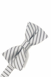 Cardi Grey Newton Stripe Kids Bow Tie