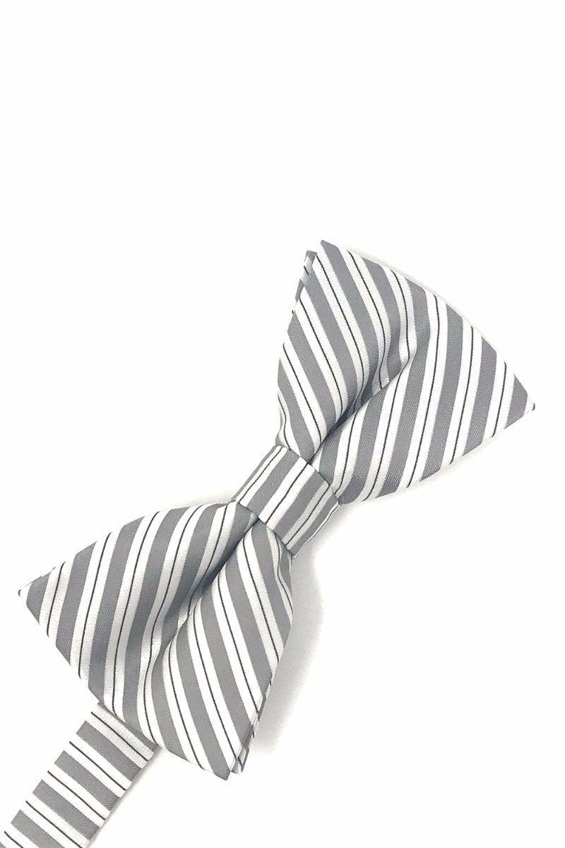 Cardi Grey Newton Stripe Kids Bow Tie