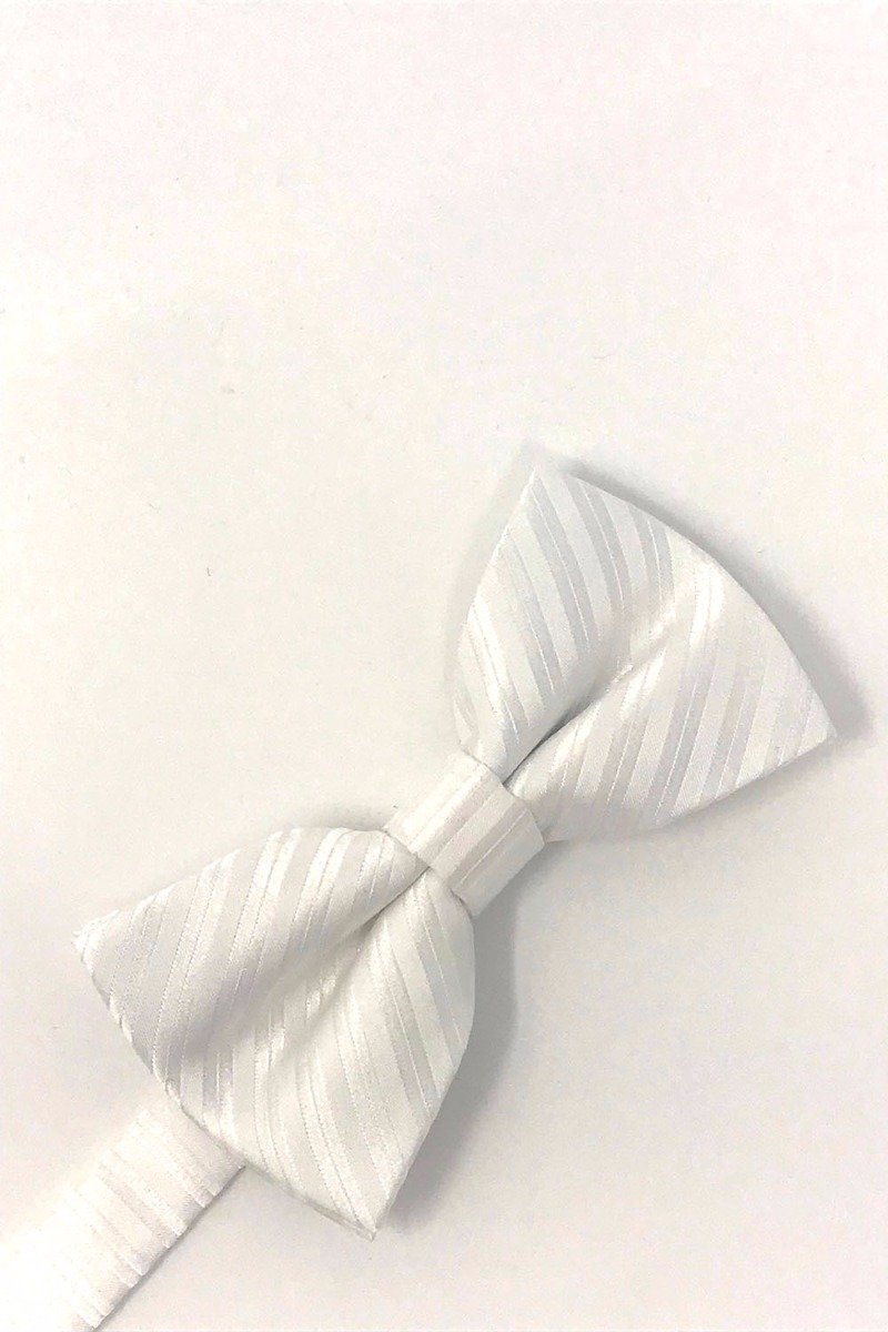 Cardi White Newton Stripe Kids Bow Tie