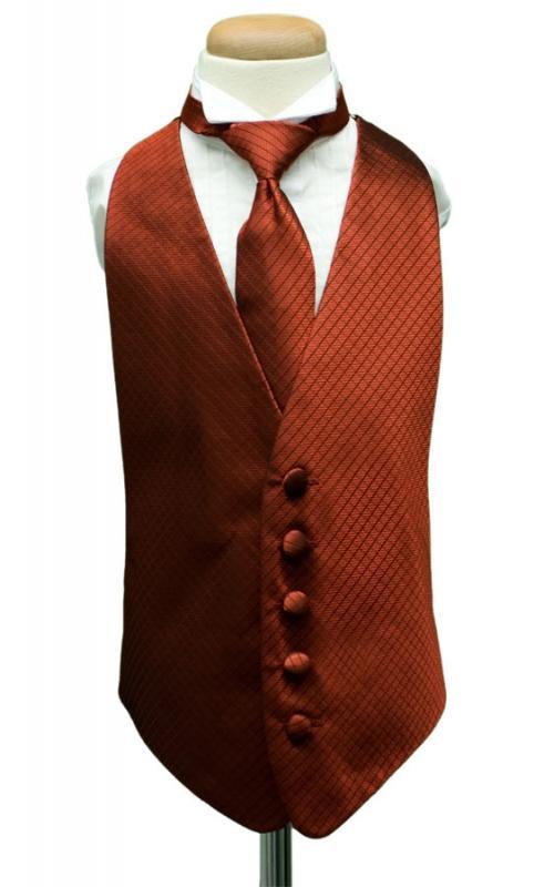 Cinnamon Venetian Kids Tuxedo Vest