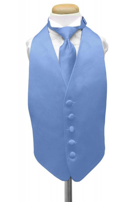 Cardi Cornflower Luxury Satin Kids Tuxedo Vest