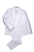 Load image into Gallery viewer, Little Tuxedos &quot;Princeton&quot; Kids White Tuxedo (5-Piece Set)