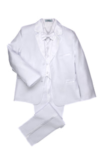 Little Tuxedos "Princeton" Kids White Tuxedo (5-Piece Set)