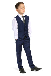 Ferrecci "Jax" Kids Navy Suit 5-Piece Set
